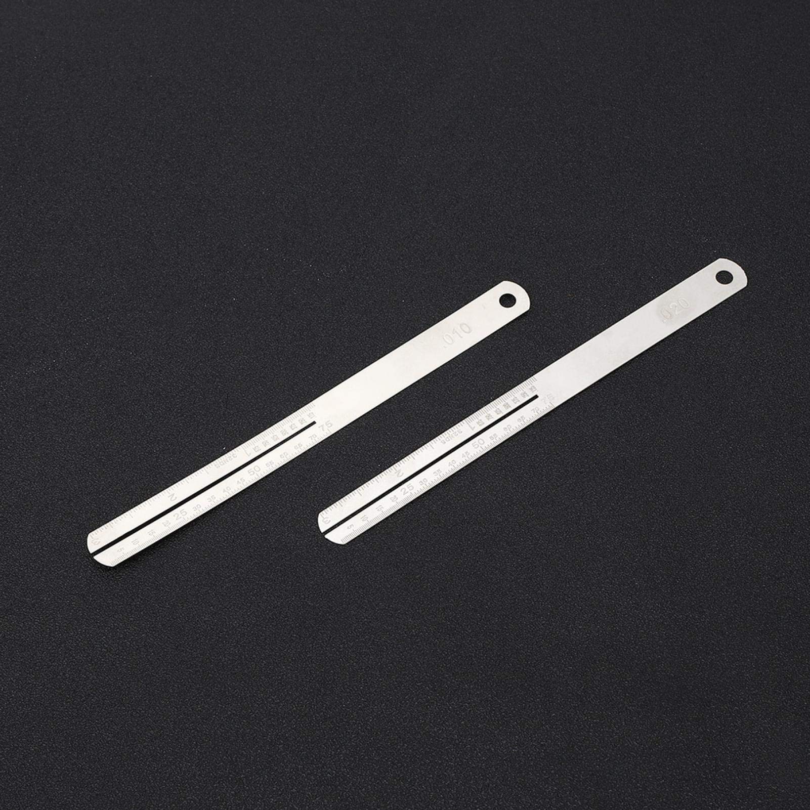 2Pcs Fingerboard Fret Protector Stainless Steel Fretboard Guard Repair Tool with Scale Polish Guitar Fret File Guards Protector